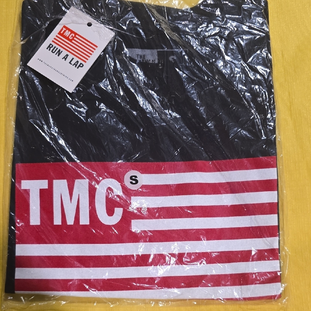 The Marathon Clothing Black Tee with Red and White Logo